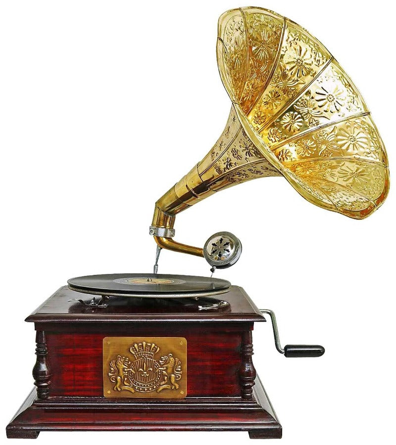 Gramophone en Bois Platine Vinyle rétro Tout en Un phonographe